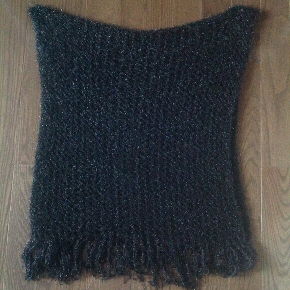 Handmade Black Scarf Shawl Wrap - Picture 1 of 6